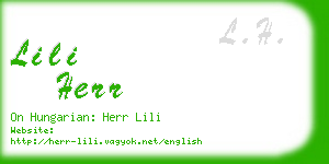 lili herr business card